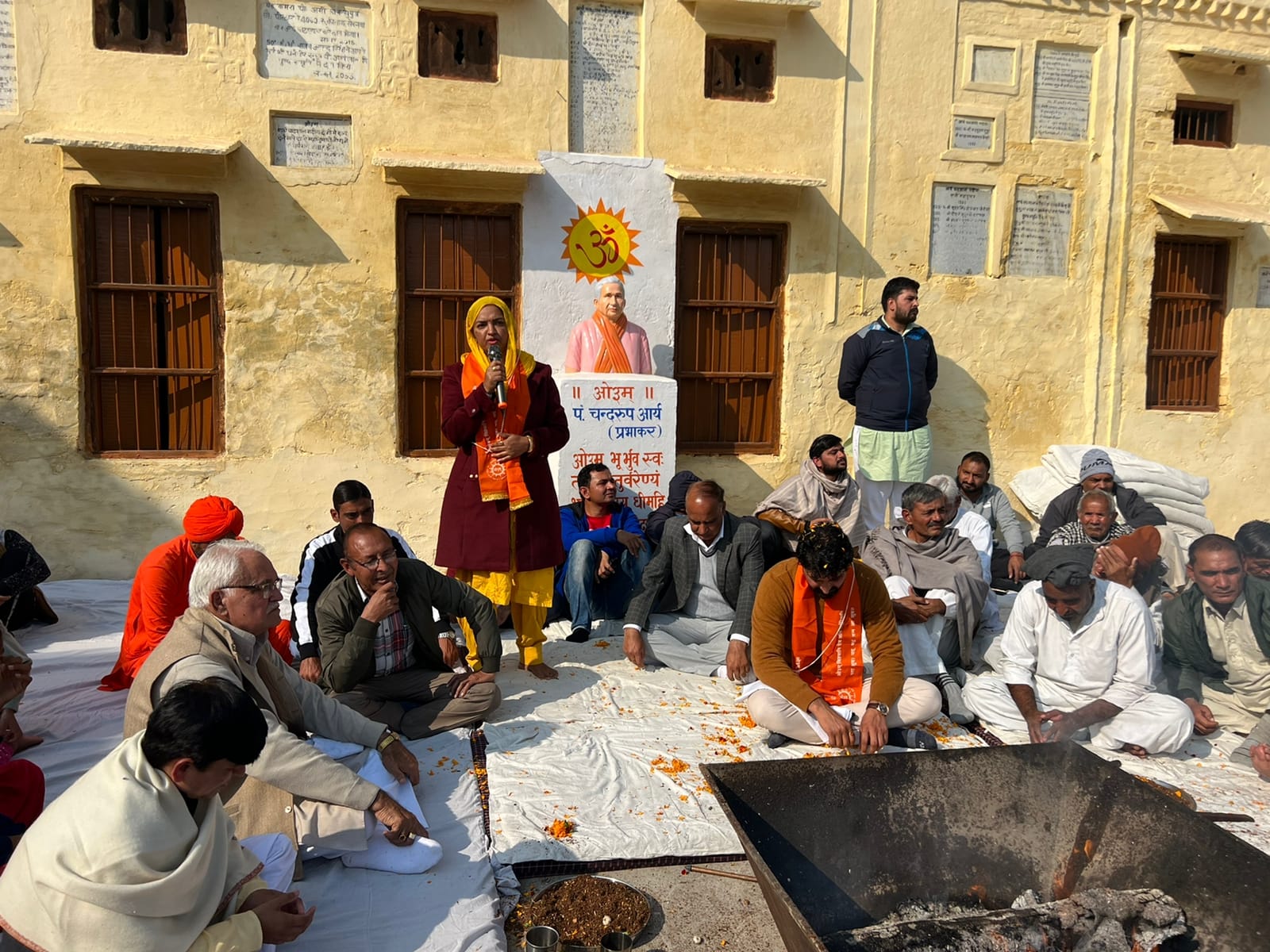 नव वर्ष पर मदीना कोरसान में हवन यज्ञ, ग्राम खुशहाली की कामना